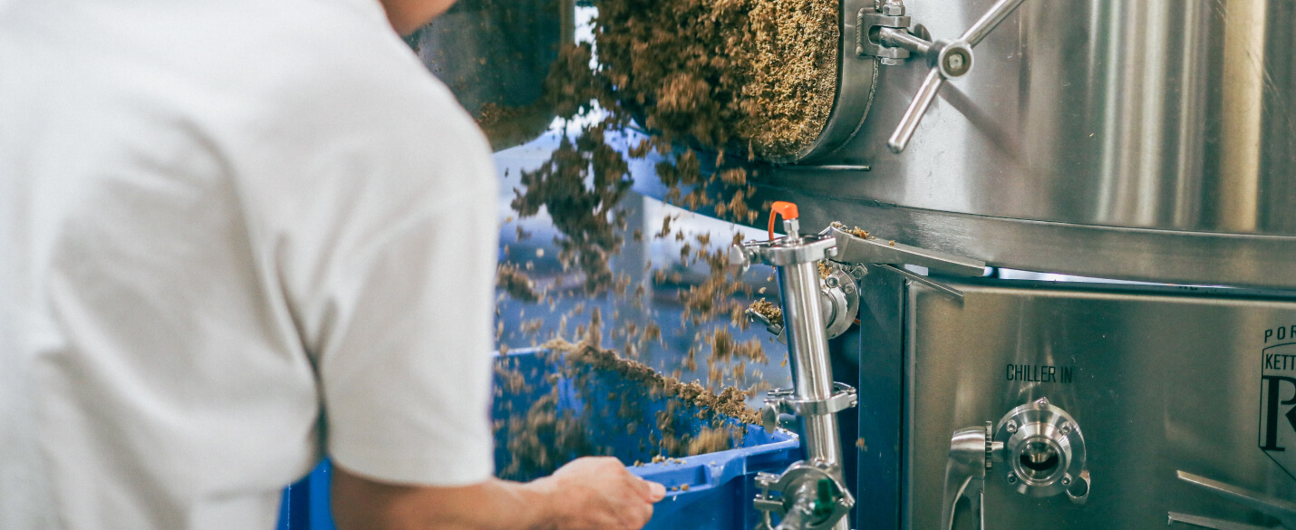 image: Waste from the beer brewing process